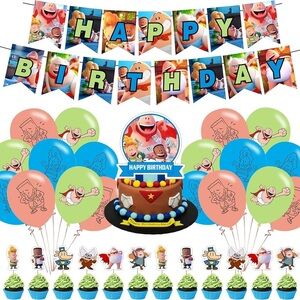 🌙 PARTY1 - Captain Underpants Birthday Decor